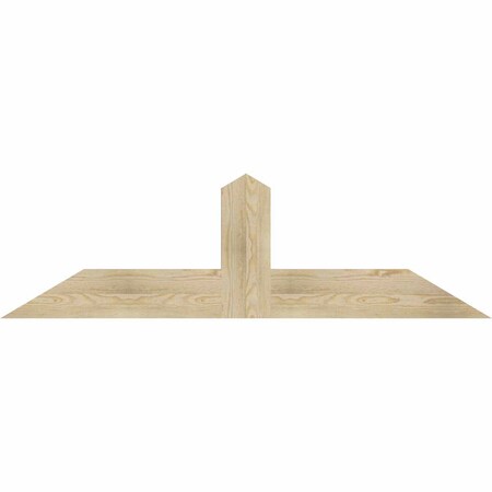 Ekena Millwork Portland Rough Sawn Timber Gable Bracket, Douglas Fir, 60"W x 17"H x 2"D x 6"F, 7/12 Pitch GBW060X17X0206POR00RDF